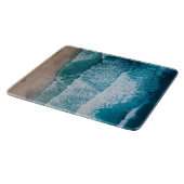 Blue Ocean Waves Sandy Beach Snijplank (Hoek)