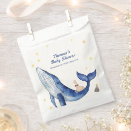 Blue Ocean Whimsical Duck Stars Walvis Baby shower Bedankzakje