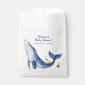Blue Ocean Whimsical Duck Stars Walvis Baby shower Bedankzakje (Voorkant)