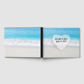 Blue Ocean White Sand Heart Wedding Gastenboek (Volledig)
