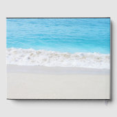 Blue Ocean White Sand Heart Wedding Gastenboek (Achterkant)