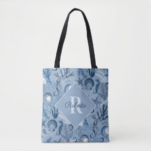 Blue Ocean Zee Life Kustmonogram Tote Bag