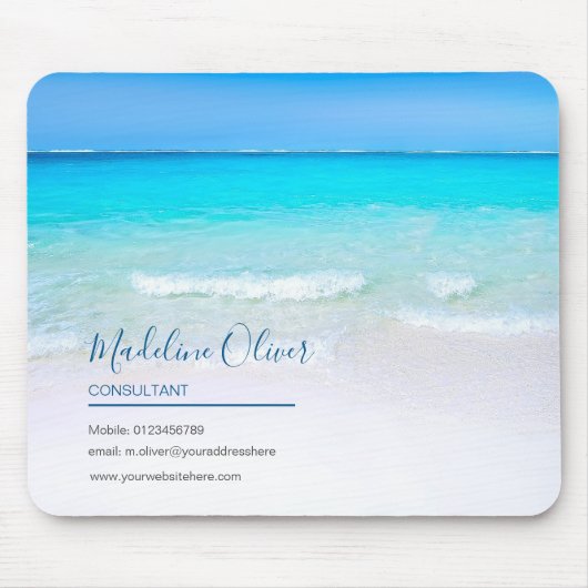 Blue Ocean Zee Sky Business Contact Muismat (Voorkant)