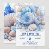 Blue Oceanic Dreams Jongen Verjaardag Kaart (Voorkant / Achterkant)