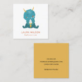 BLUE OCHRE CUTE SANDI LITTLE MOSTER ICECREAM NANNY VIERKANTE VISITEKAARTJE (Voorkant / Achterkant)