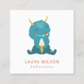 BLUE OCHRE CUTE SANDI LITTLE MOSTER ICECREAM NANNY VIERKANTE VISITEKAARTJE (Voorkant)