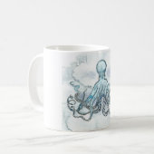 Blue Octopus 11 Oz Ceramic Coffee Tea Beach Koffiemok (Voorkant links)