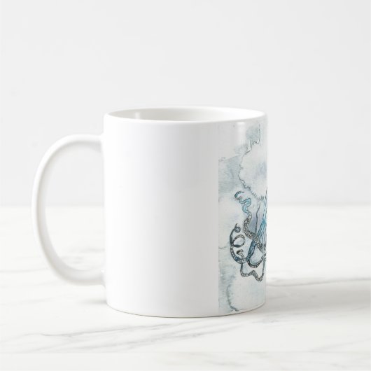 Blue Octopus 11 Oz Ceramic Coffee Tea Beach Koffiemok (Links)