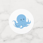 Blue Octopus-Baby shower | Tafel Confetti (Kleine voorkant)