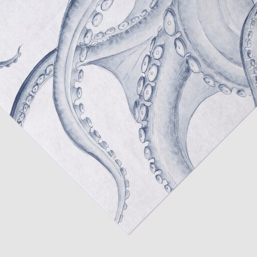 Blue Octopus Cephalopod Kraken Ink Tissuepapier (Detail)