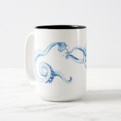 Blue Octopus Coffee Mok (Voorkant links)