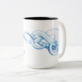 Blue Octopus Coffee Mok (Voorkant rechts)