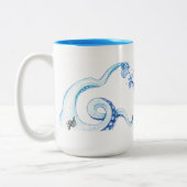 Blue Octopus Coffee Mok (Links)