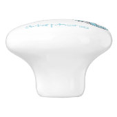 Blue Octopus Design Personalised Keramische Knop (Zijkant)