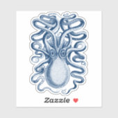 Blue Octopus Graphic  Tekening Sticker (Vel)