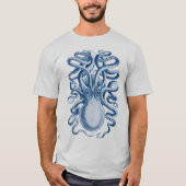 Blue Octopus Graphic  Tekening T-shirt (Voorkant)
