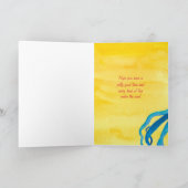 Blue Octopus Happy Birthday Kaart (Binnen)