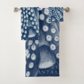 Blue Octopus Map Chic Bad Handdoek (Insitu)