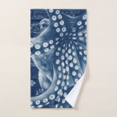 Blue Octopus Map Chic Bad Handdoek (Handdoek)