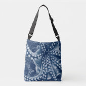 Blue Octopus  Map Chic Crossbody Tas (Voorkant)