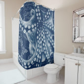 Blue Octopus  Map Chic Douchegordijn (In situ)