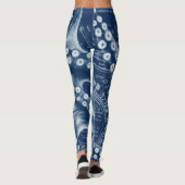 Blue Octopus Map Chic Leggings (Achterkant)