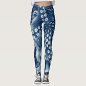 Blue Octopus Map Chic Leggings (Voorkant)