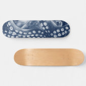 Blue Octopus  Map Chic Persoonlijk Skateboard (Horizontaal)