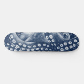 Blue Octopus  Map Chic Persoonlijk Skateboard (Horizontaal)