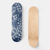Blue Octopus  Map Chic Persoonlijk Skateboard (Voorkant)