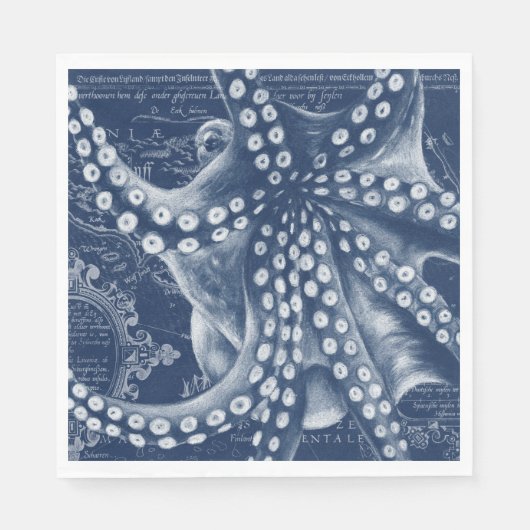 Blue Octopus  Map Chic Servet (Voorkant)