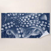 Blue Octopus  Map Chic Strandlaken (Voorkant)