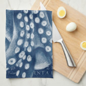 Blue Octopus  Map Chic Theedoek (Quarter Fold)