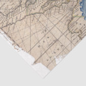 Blue Octopus  Map Compass Nautical Tissuepapier (Detail)