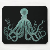 Blue Octopus Mousepad Muismat (Voorkant)