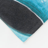 Blue Octopus On White Ink Fleece Deken (Hoek)