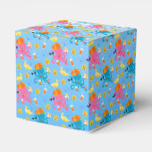 Blue Octopus Onder het Zee Boy Verjaardagsfeest Bedankdoosjes (Achterkant)