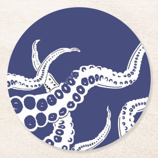 Blue Octopus Onderzetters (Voorkant)