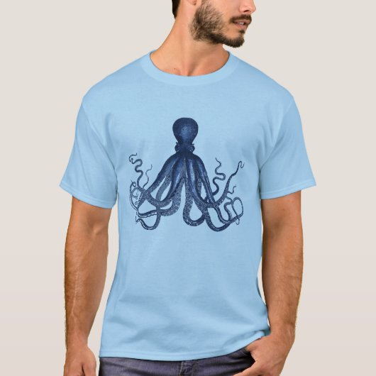 Blue Octopus T-Shirt (Voorkant)
