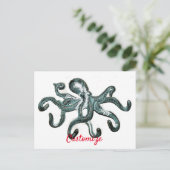 Blue Octopus Thunder_Cove Briefkaart (Staand voorkant)