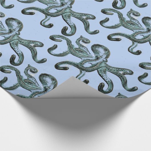 Blue Octopus Thunder_Cove Cadeaupapier (Hoek)