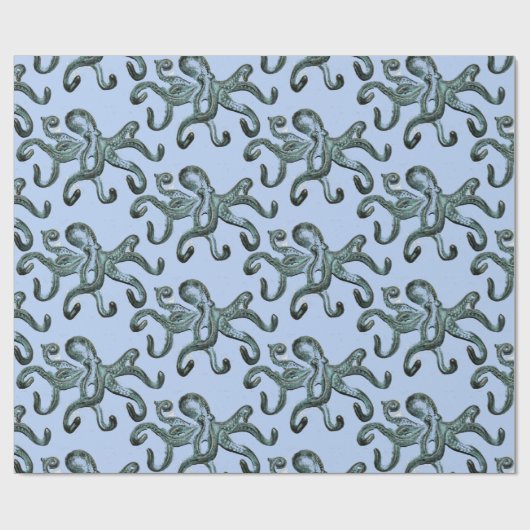 Blue Octopus Thunder_Cove Cadeaupapier (Vlak)