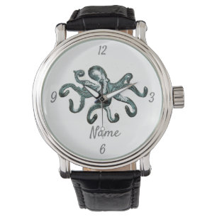 Blue Octopus Thunder_Cove Horloge