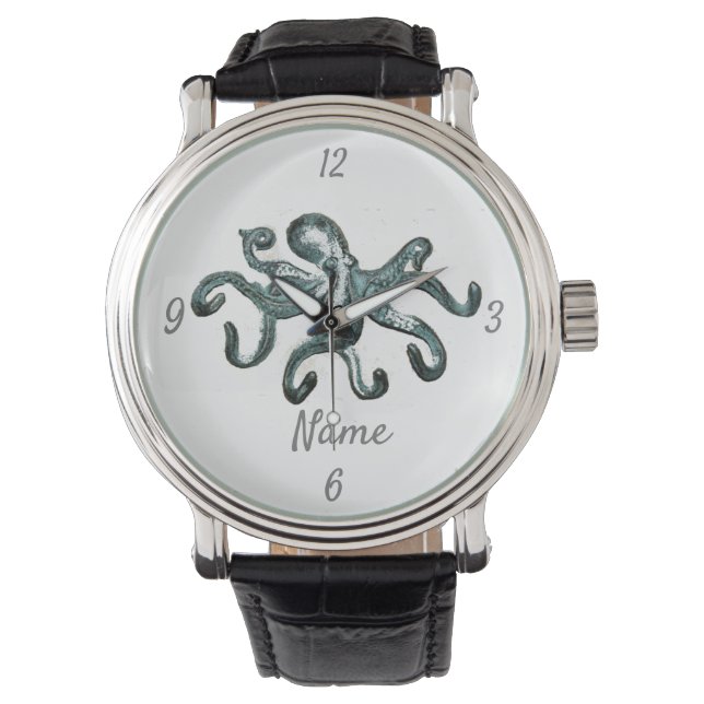 Blue Octopus Thunder_Cove Horloge (Voorkant)