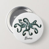 Blue Octopus Thunder_Cove Ronde Button 7,6 Cm (Voorkant /achterkant)