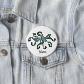 Blue Octopus Thunder_Cove Ronde Button 7,6 Cm (In situ)