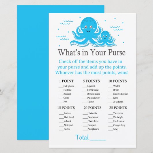 Blue Octopus Wat is er in je paardenspel? (Voorkant / Achterkant)