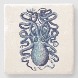 Blue Octopus Zee Monster Stenen Onderzetter
