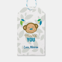 Blue Oerwoud Monkey Gift Label