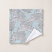 Blue Oerwoud Tiger Pattern Bath Towel Set Bad Handdoek (Wasdoekje)
